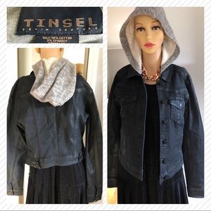 Tinsel coated Denim Jacket